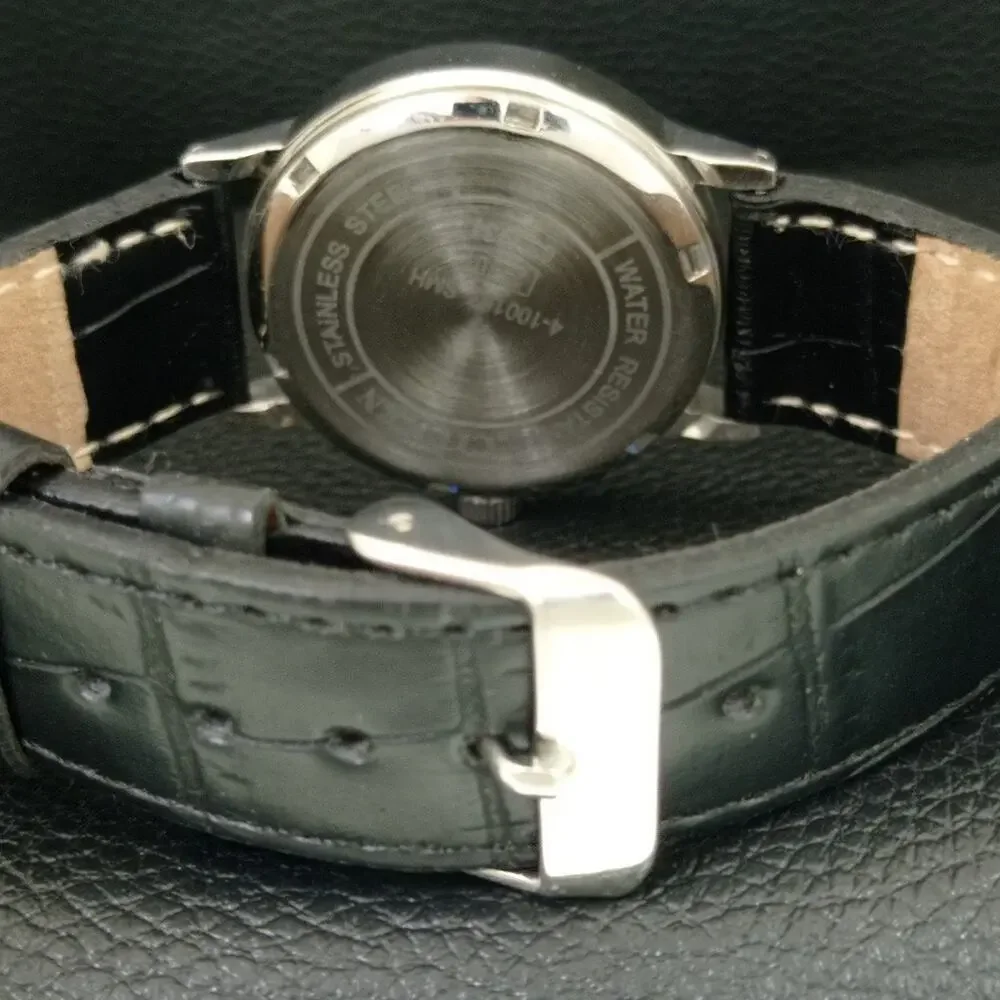 Vintage 1982 Citizen Manual Wound Mens Silver Watch & Silver accents